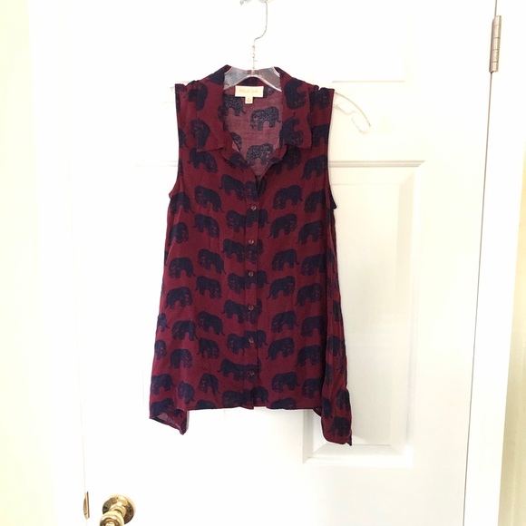 MODCLOTH Elephant Print Sleeveless Trapeze Top - Picture 6 of 6